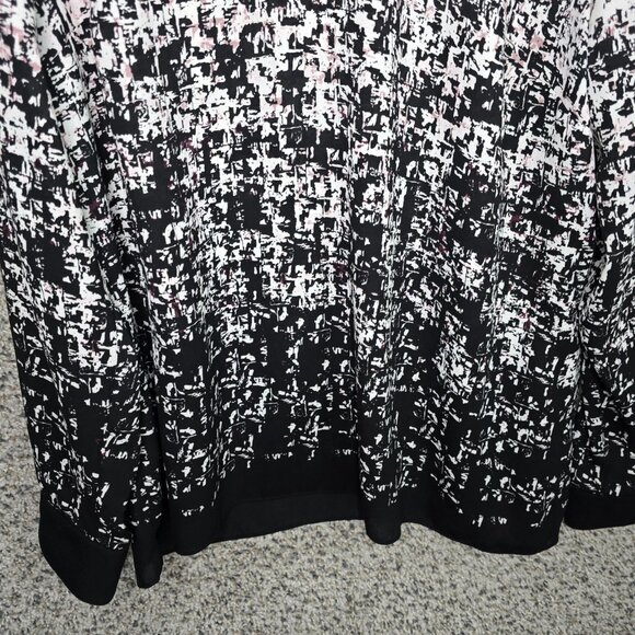 Vince Camuto Top Womens Large Purple Scoop Neck Blouse Zip Semi Sheer Ladies - Picture 5 of 7